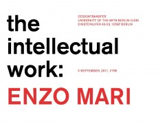 Enzo Mari: the intellectual work